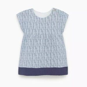 Zara Blue Striped Baby Dress